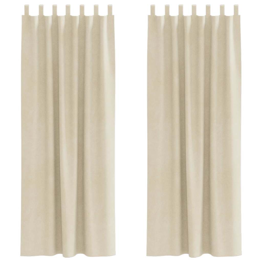 Tende oscuranti 2 pcs Crema 140 x 245 cm Velluto