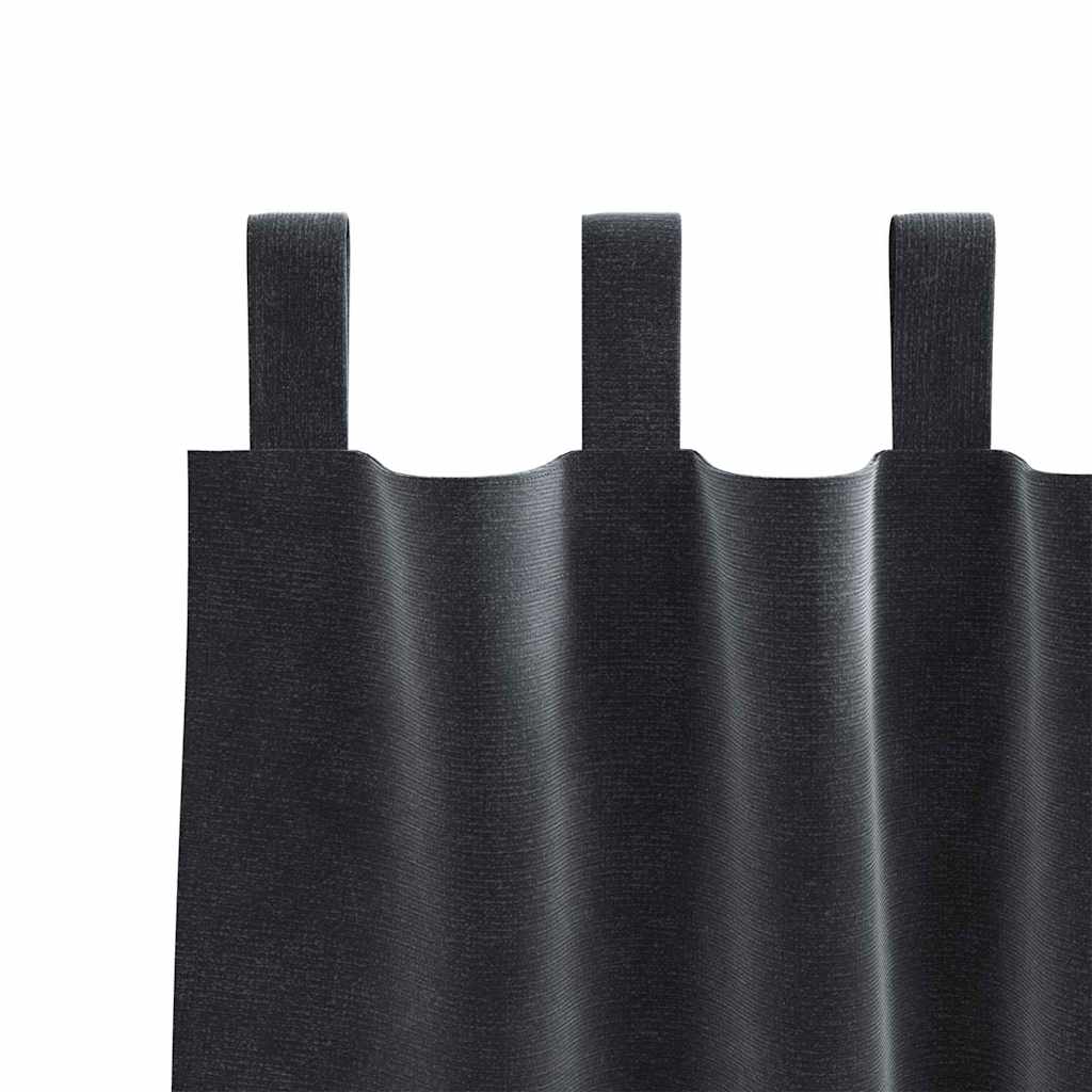 Tende oscuranti 2 pcs Grigio scuro 140 x 140 cm Velluto