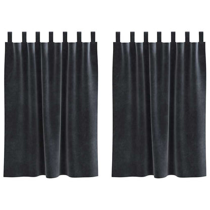 Tende oscuranti 2 pcs Grigio scuro 140 x 140 cm Velluto