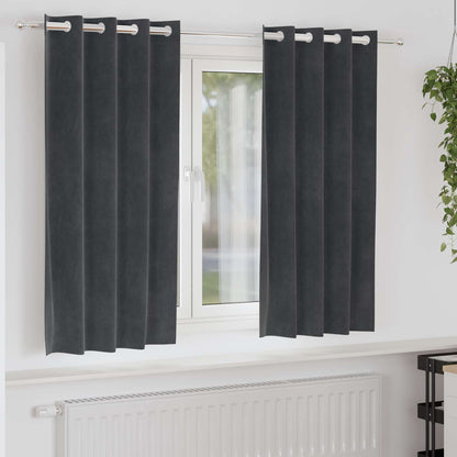 Tende oscuranti 2 pcs Grigio chiaro 140 x 175 cm Velluto
