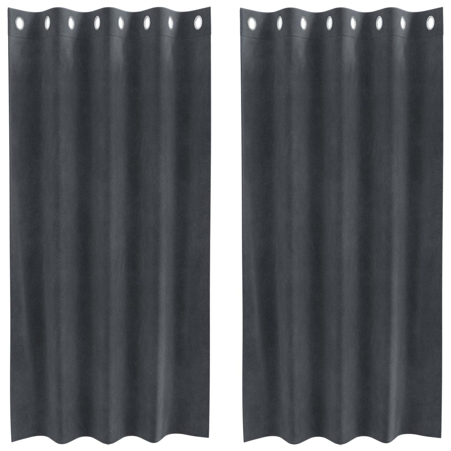 Tende oscuranti 2 pcs Grigio chiaro 140 x 175 cm Velluto