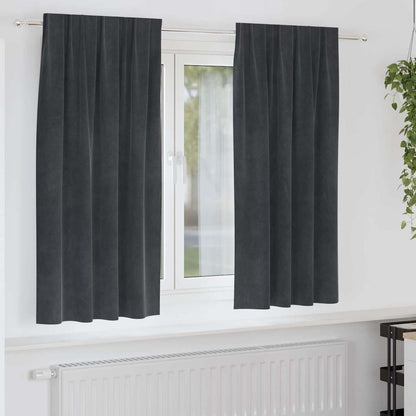Tende oscuranti 2 pcs Grigio chiaro 140 x 175 cm Velluto