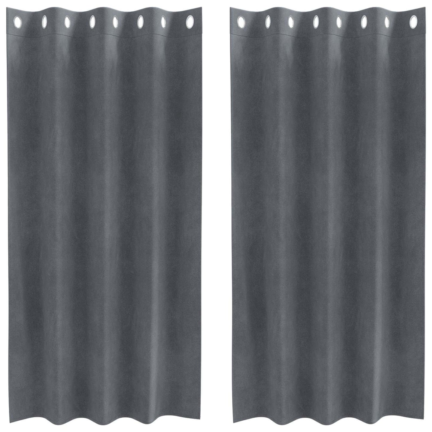 Tende oscuranti 2 pcs Grigio chiaro 140 x 175 cm Velluto