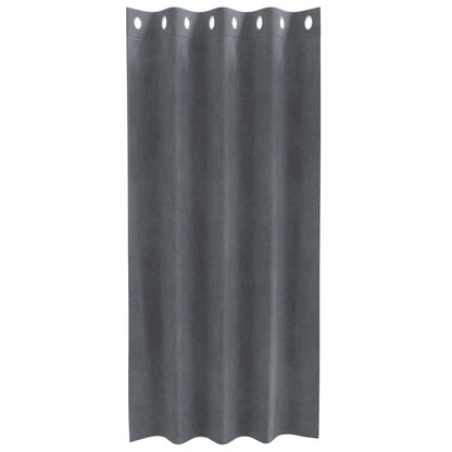 Tende oscuranti 2 pcs Grigio chiaro 140 x 175 cm Velluto