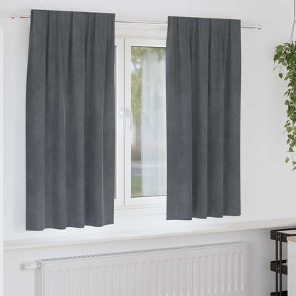 Tende oscuranti 2 pcs Grigio chiaro 140 x 175 cm Velluto
