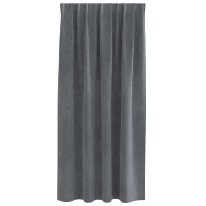 Tende oscuranti 2 pcs Grigio chiaro 140 x 175 cm Velluto