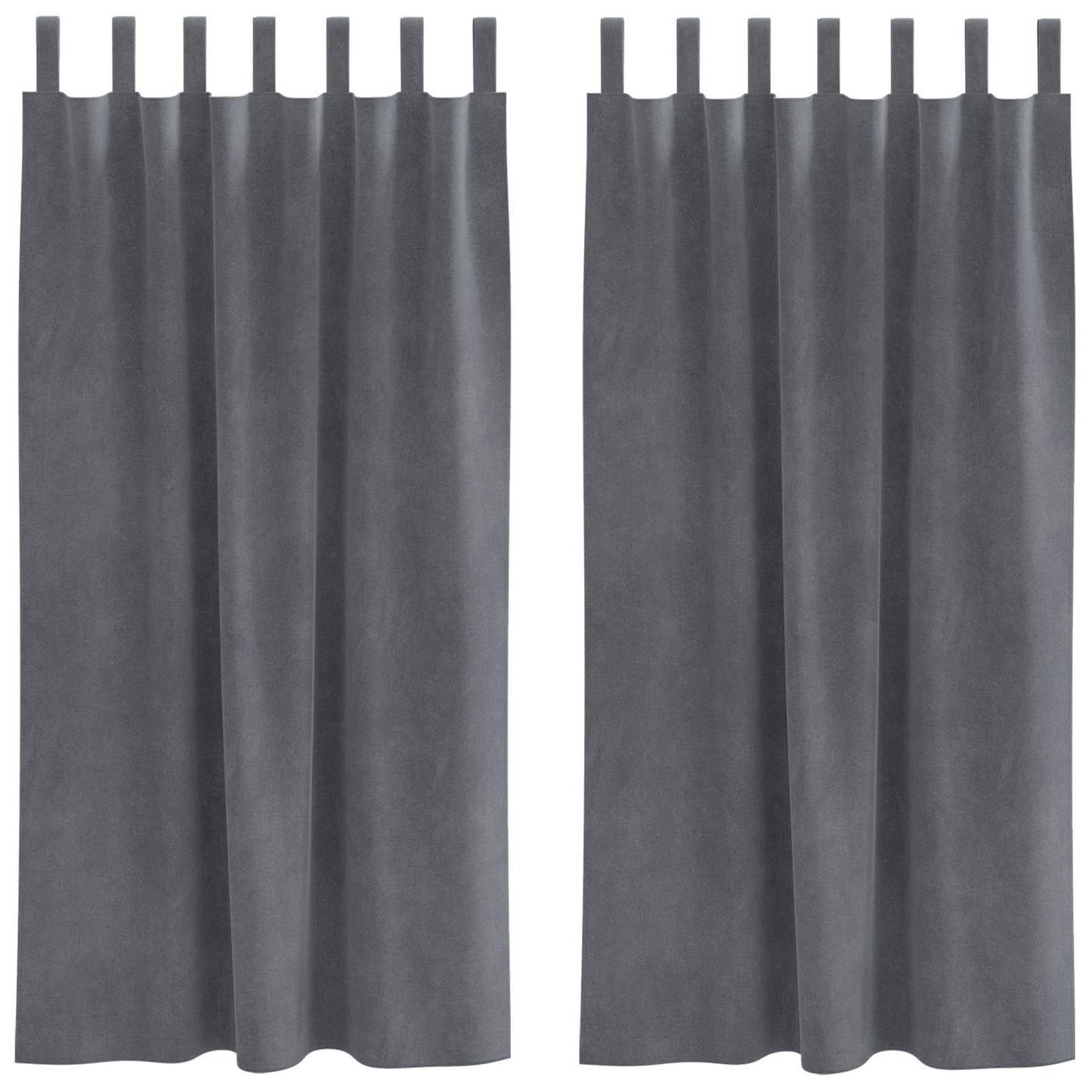 Tende oscuranti 2 pcs Grigio chiaro 140 x 175 cm Velluto