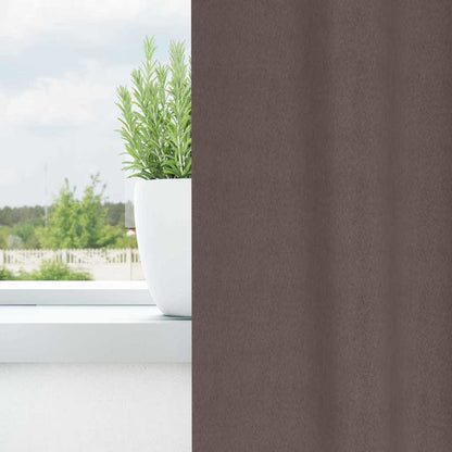 Tende Blackout con Anelli 2 pcs Marrone Scuro 260 x 140 cm