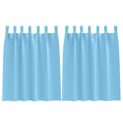 Tende Blackout con Anelli 2 pcs Blu Chiaro 140 x 140 cm