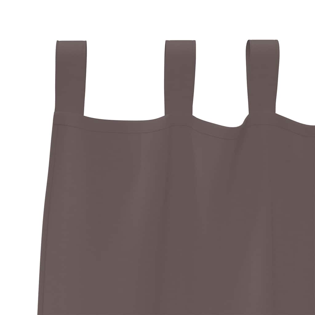 Tende Blackout con Anelli 2 pcs Marrone Scuro 260 x 140 cm