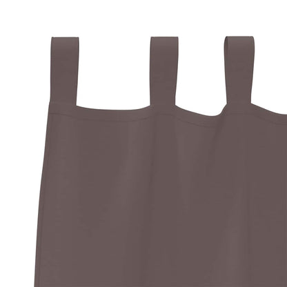 Tende Blackout con Anelli 2 pcs Marrone Scuro 260 x 140 cm
