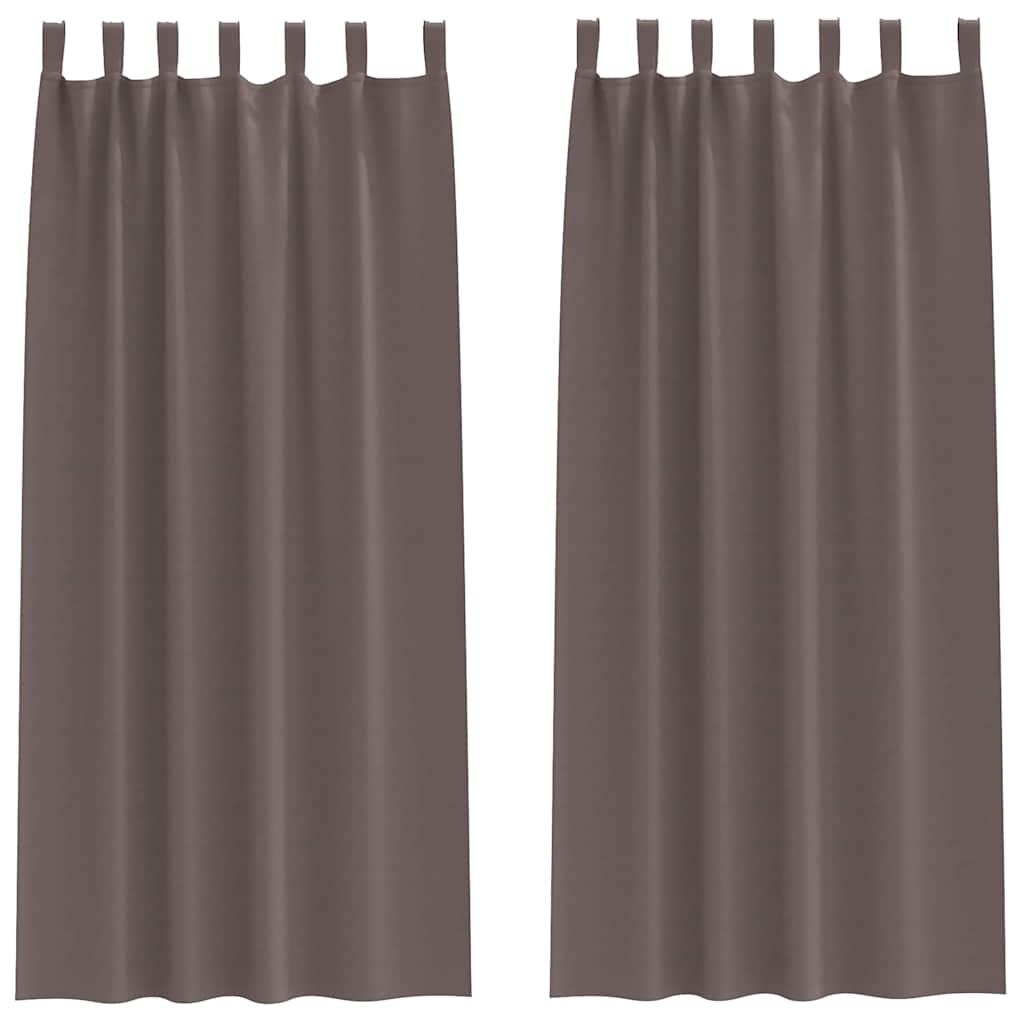 Tende Blackout con Anelli 2 pcs Marrone Scuro 260 x 140 cm