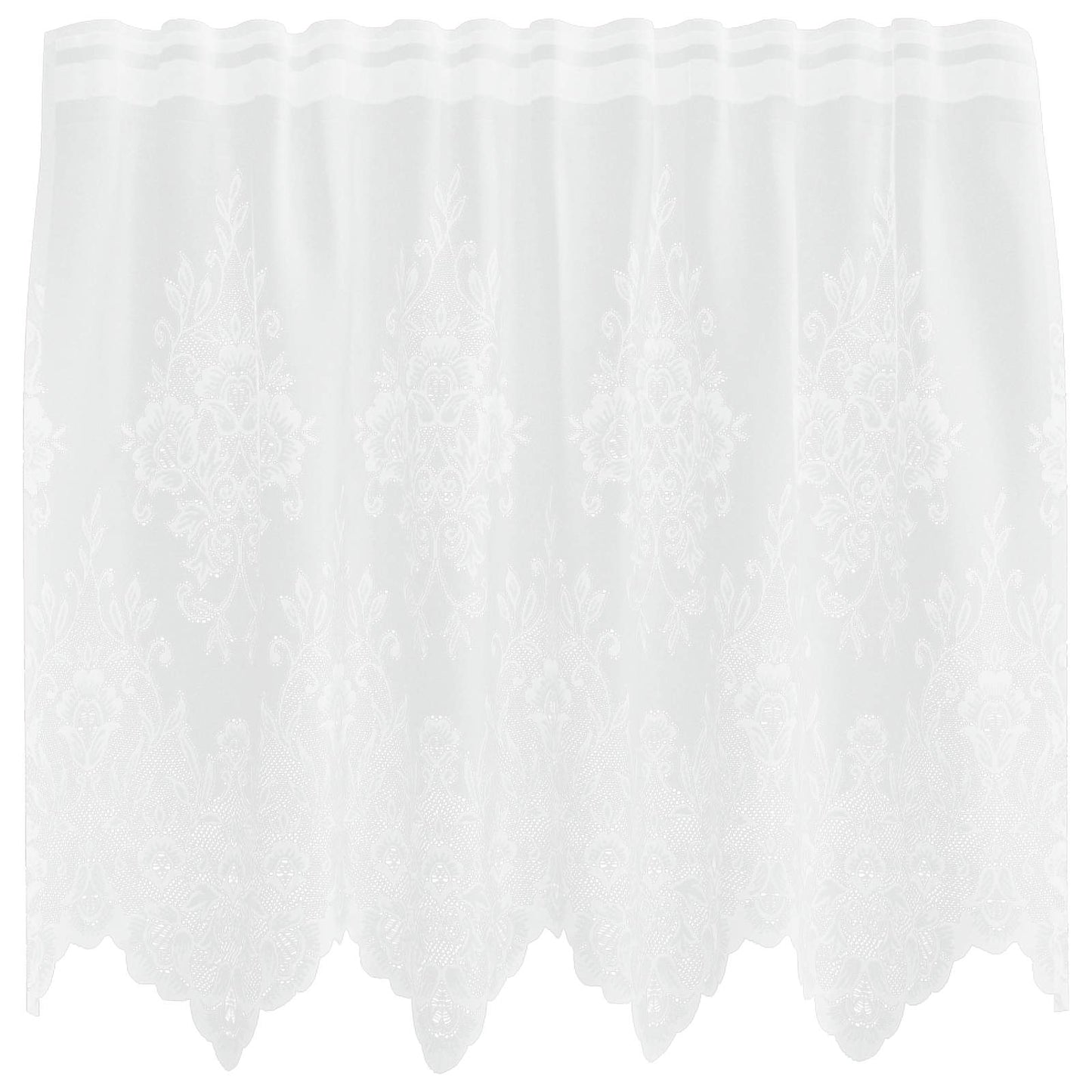 Tenda in Pizzo con tende Bianco 100 x 150 cm Poliestere