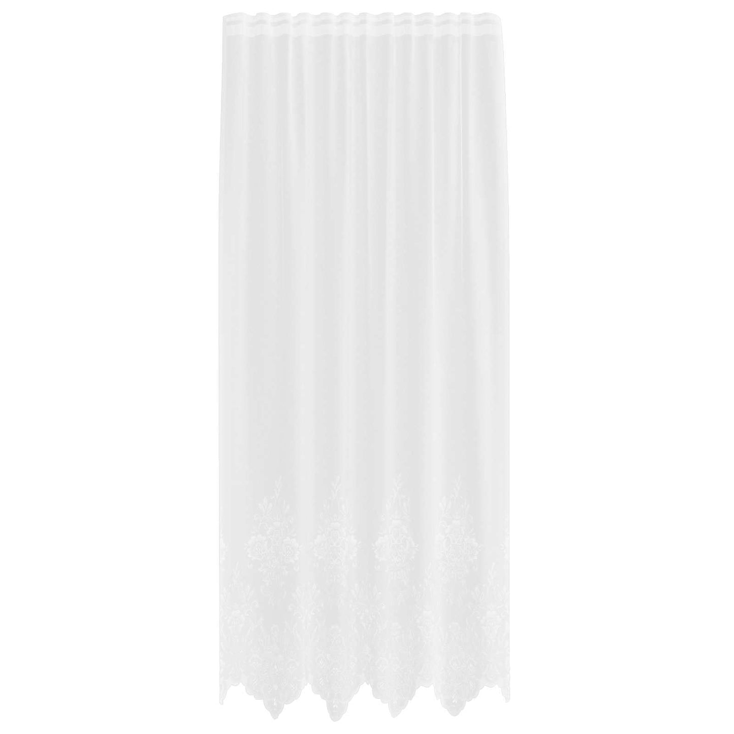 Tenda in Pizzo con tende Floreale Bianco 245x150cm Poliestere