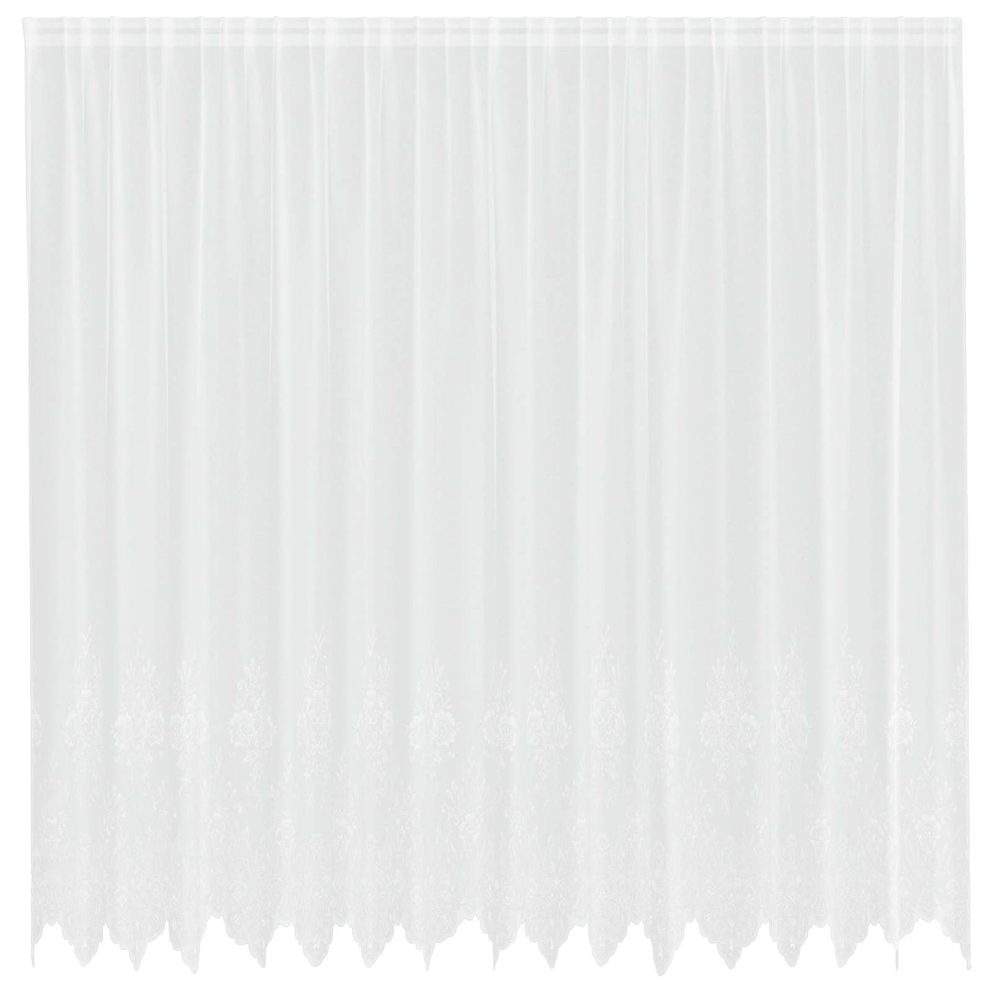 Tenda in Pizzo con tende Bianco 220 x 400 cm Poliestere