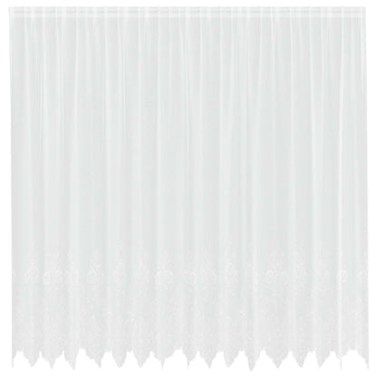 Tenda in Pizzo con tende Bianco 220 x 400 cm Poliestere