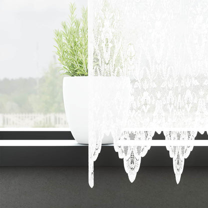 Tenda in Pizzo con tende Bianco 300 x 500 cm Poliestere