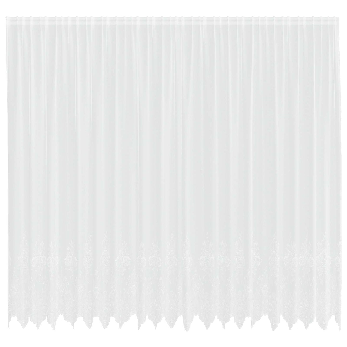 Tenda in Pizzo con tende Bianco 300 x 500 cm Poliestere