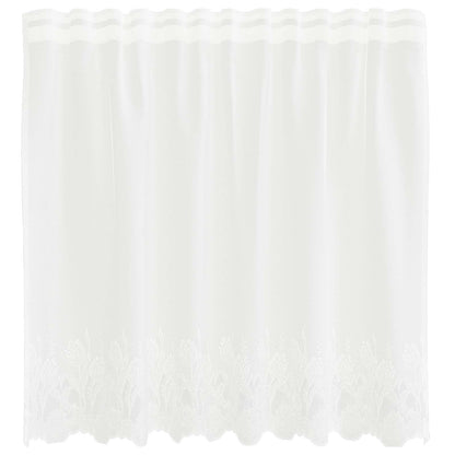 Tenda in Pizzo con tende Bianco 100 x 150 cm Poliestere
