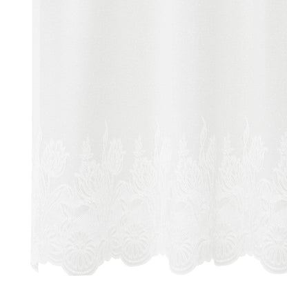 Tenda in Pizzo con tende Bianco 240 x 300 cm Poliestere