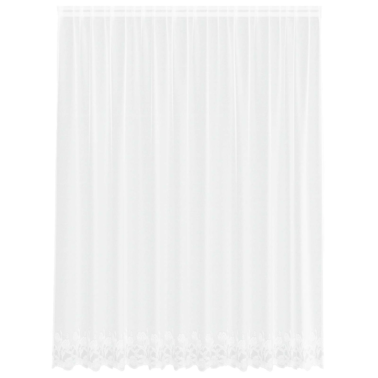 Tenda in Pizzo con tende Bianco 240 x 300 cm Poliestere
