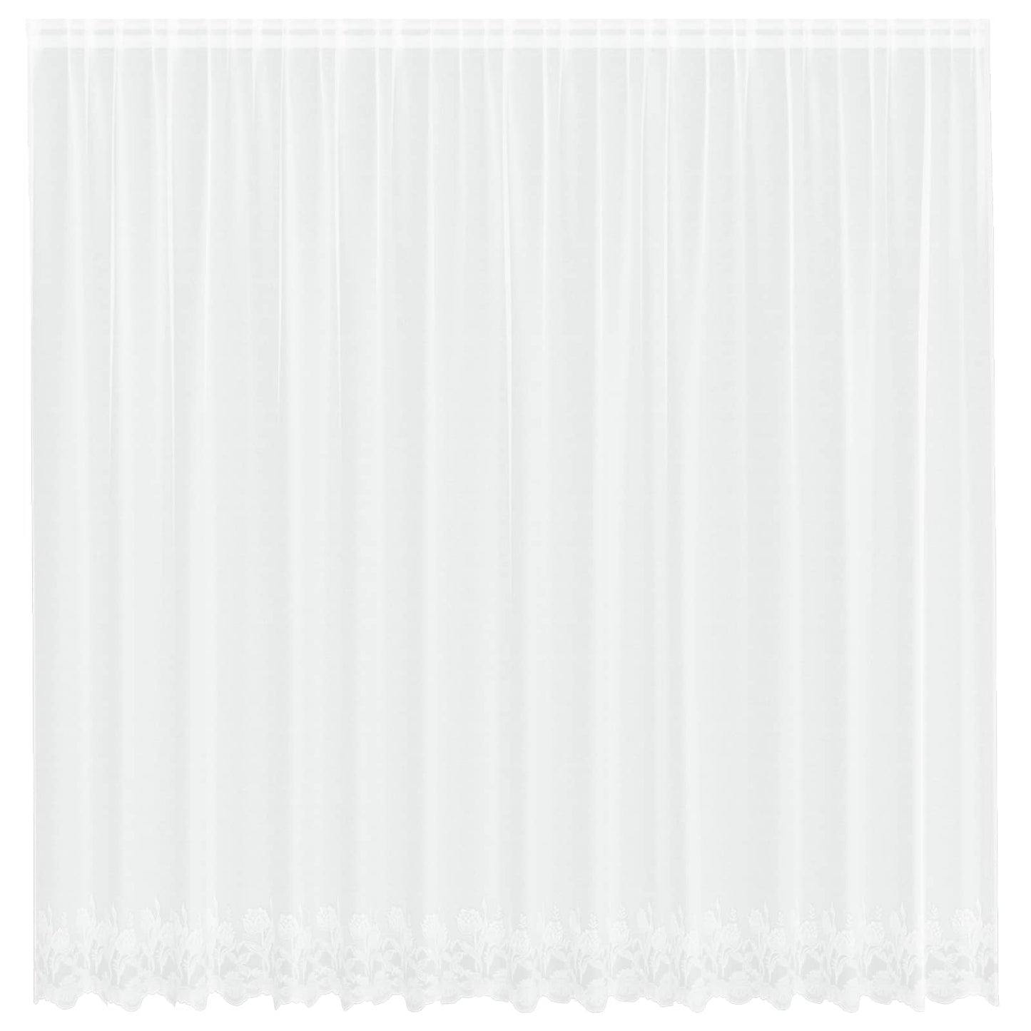 Tenda in Pizzo con tende Bianco 220 x 400 cm Poliestere