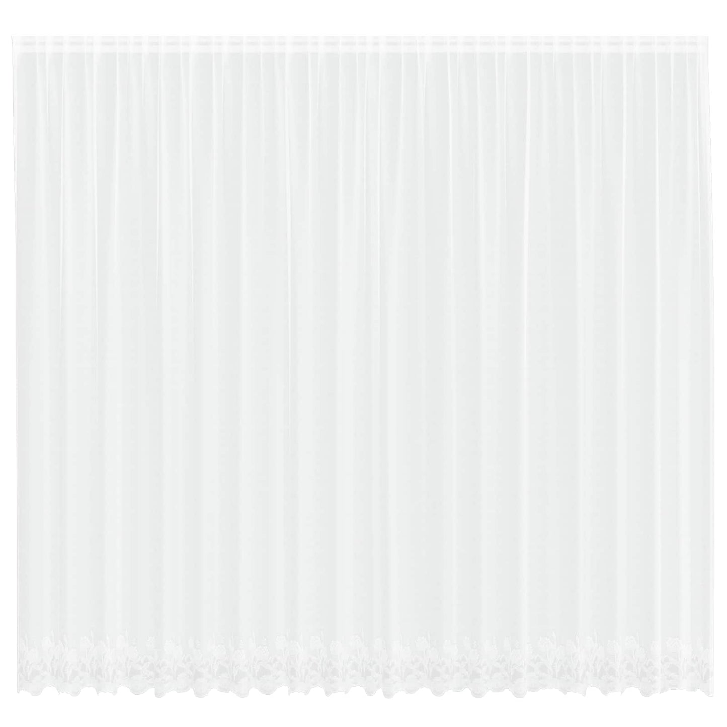 Tenda in Pizzo con tende Bianco 300 x 500 cm Poliestere