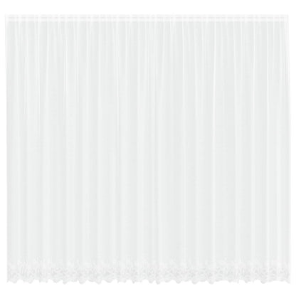 Tenda in Pizzo con tende Bianco 300 x 500 cm Poliestere