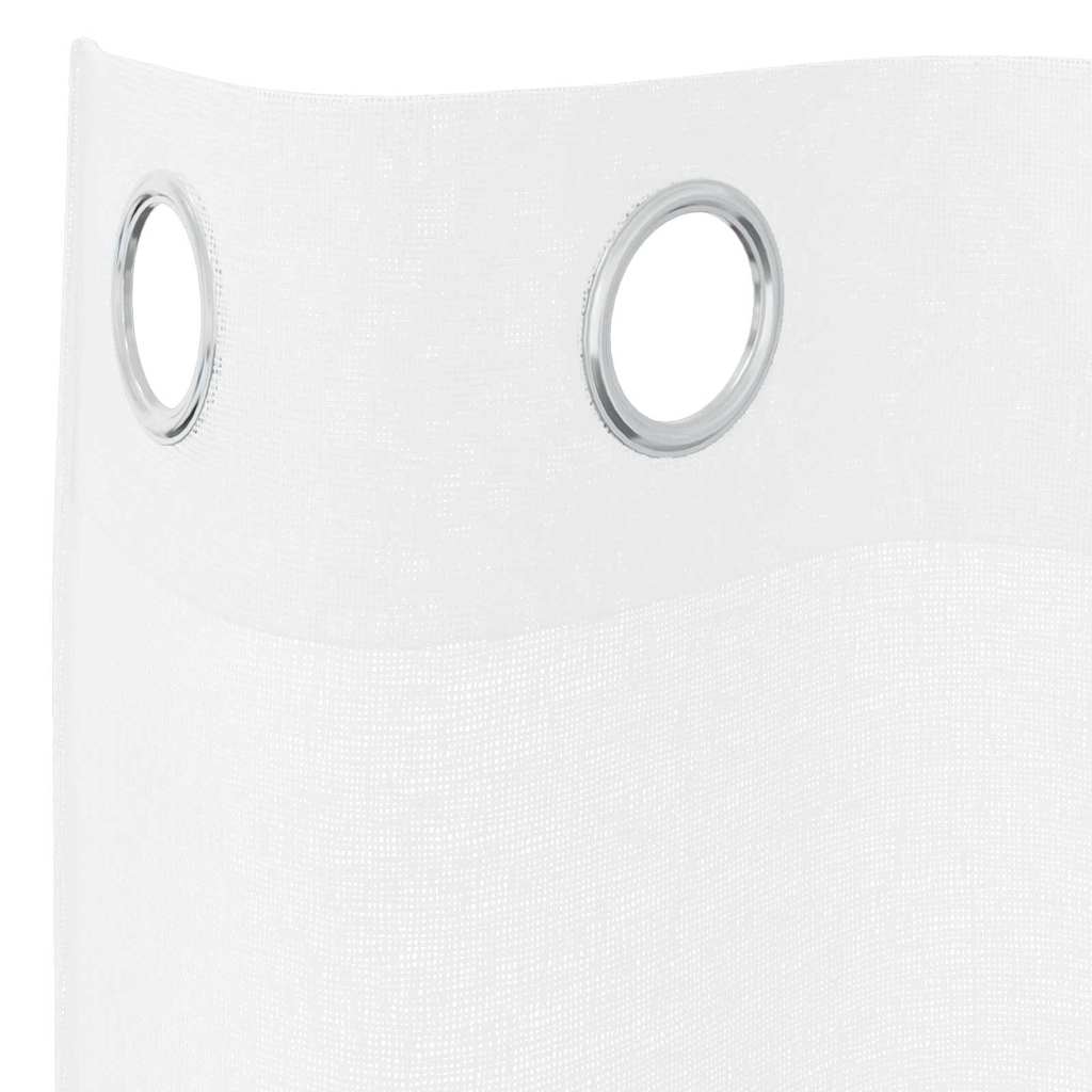 Tenda in Velo con tende 2 pcs Bianco 260 x 140 cm Poliestere