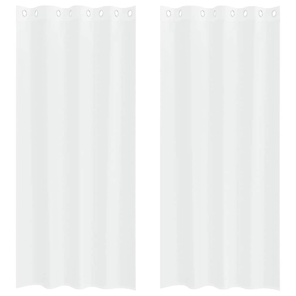 Tenda in Velo con tende 2 pcs Bianco 260 x 140 cm Poliestere