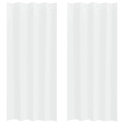 Tenda in Velo con tende 2 pcs Bianco 260 x 140 cm Poliestere