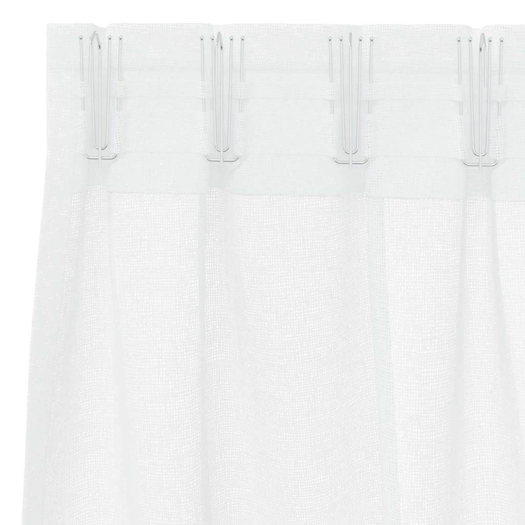 Tenda in Velo con tende 2 pcs Bianco 260 x 140 cm Poliestere