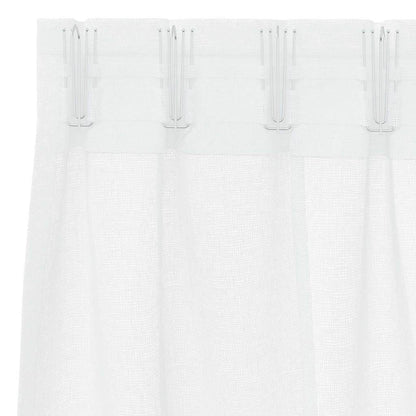 Tenda in Velo con tende 2 pcs Bianco 260 x 140 cm Poliestere