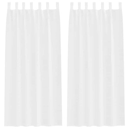 Tenda in Velo con tende 2 pcs Bianco 260 x 140 cm Poliestere