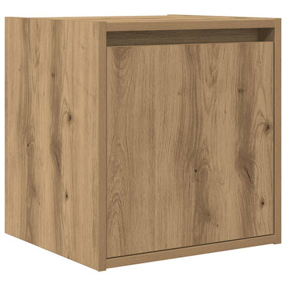 Comodino a Muro Rovere Artigianale 38x34x40 cm