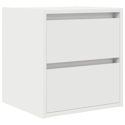 Comodino a Muro Bianco 38x34x40 cm