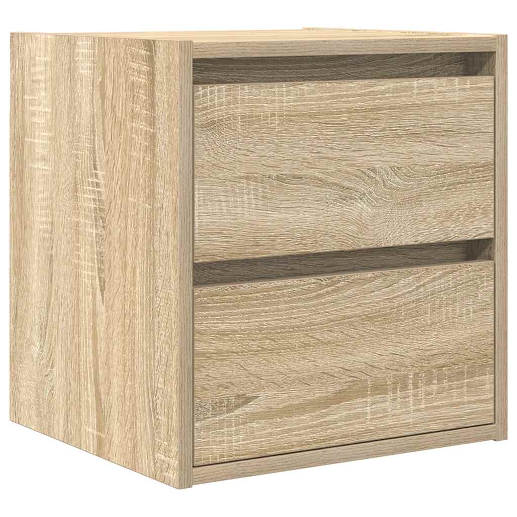 Comodino a Muro Rovere Sonoma 38x34x40 cm