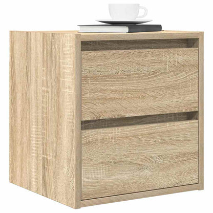 Comodini a Muro 2 pz Rovere Sonoma 38x34x40 cm