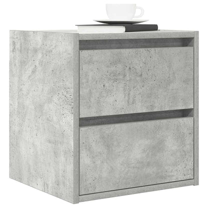 Comodini a Muro 2 pz Grigio Cemento 38x34x40 cm