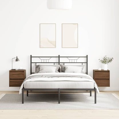 Comodini a Muro 2 pz Rovere Marrone 38x34x40 cm