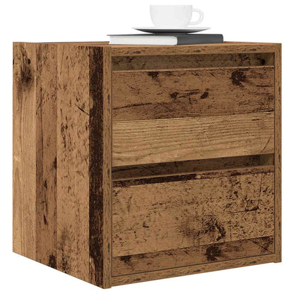 Comodino a Muro Legno Antico 38x34x40 cm
