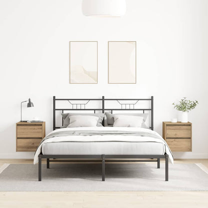 Comodini a Muro 2 pz Rovere Artigianale 38x34x40 cm