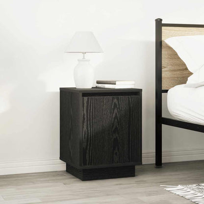 Comodini con Luci LED 2 pz Nero 38x34x50 cm