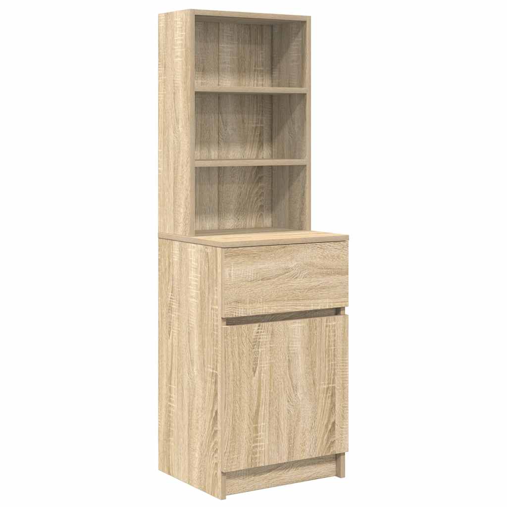 Comodino Rovere Sonoma 39x35x125 cm in Legno Multistrato
