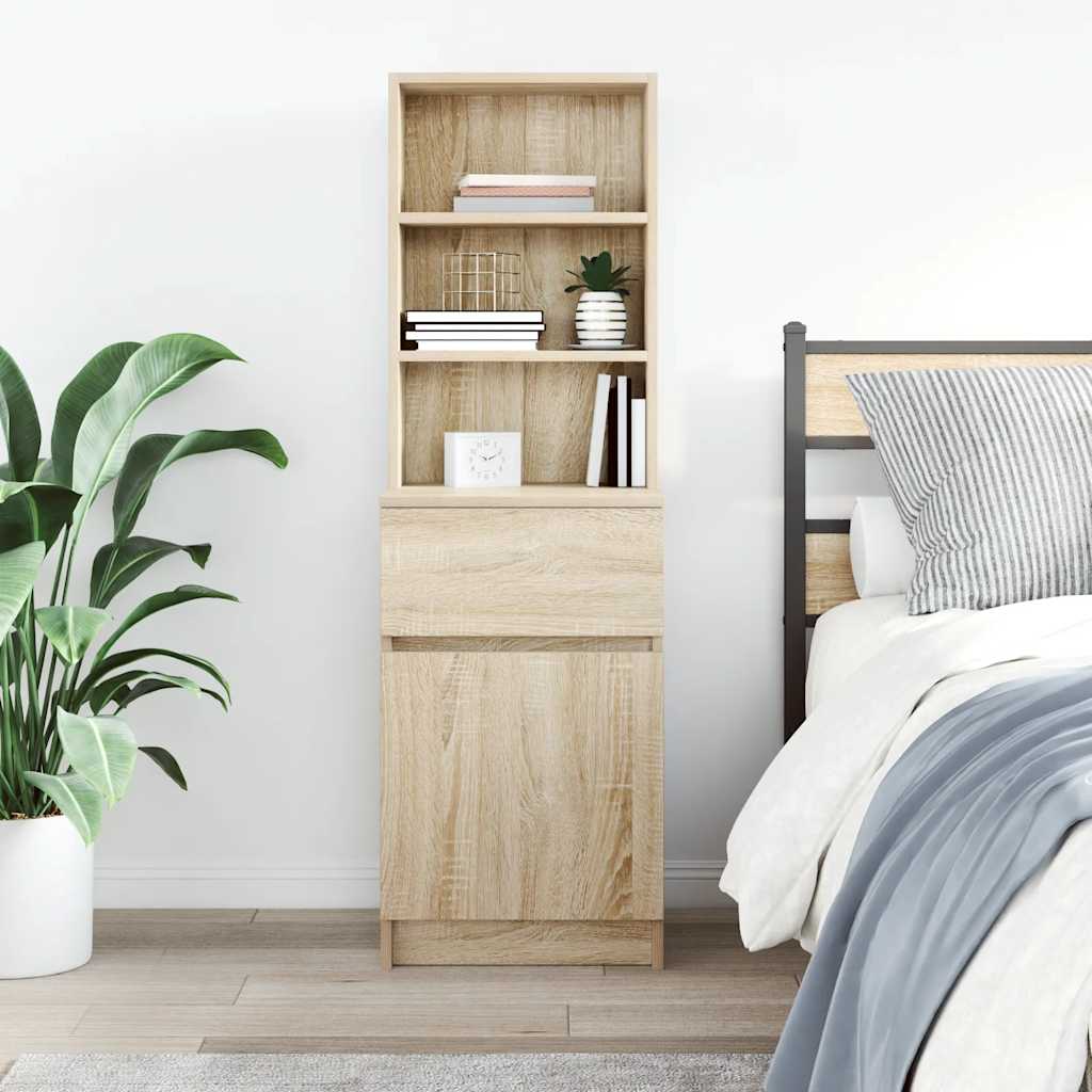 Comodino Rovere Sonoma 39x35x125 cm in Legno Multistrato