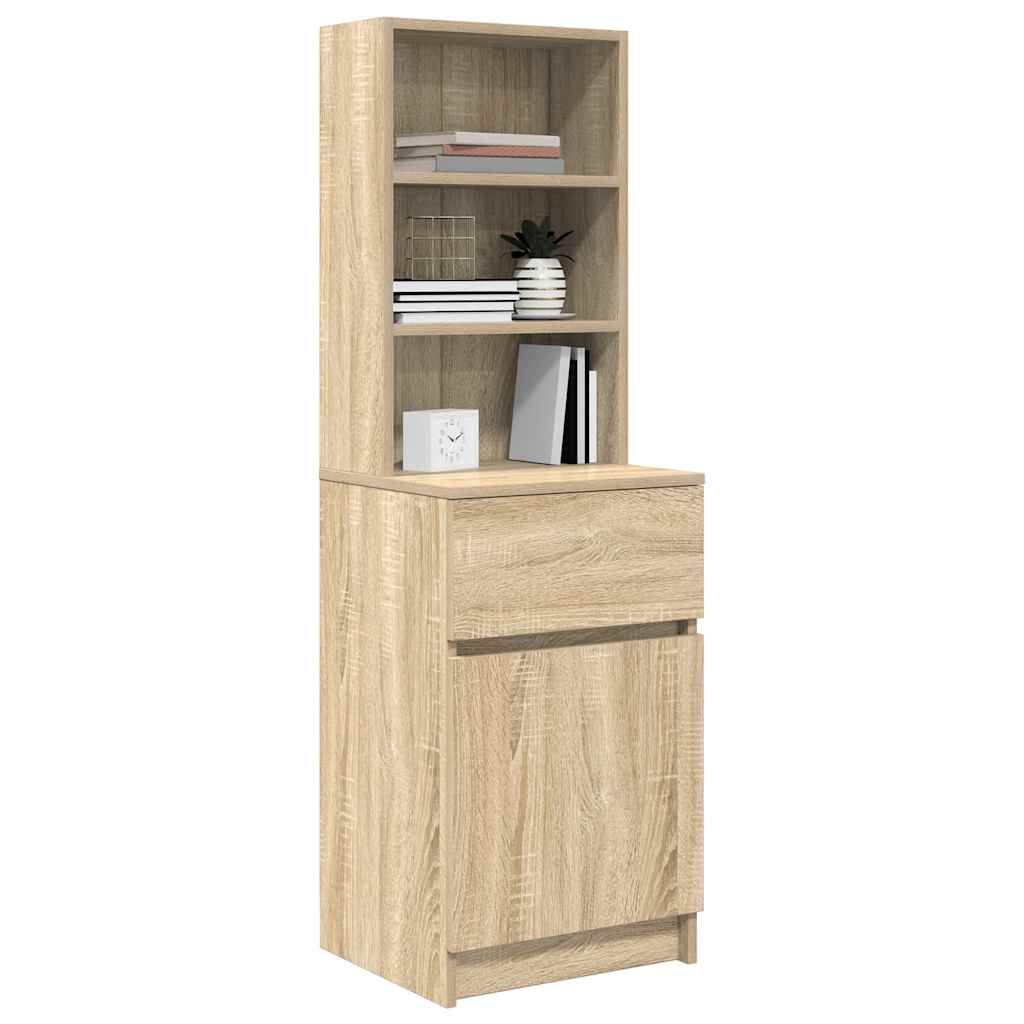 Comodino Rovere Sonoma 39x35x125 cm in Legno Multistrato