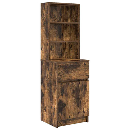 Comodino Rovere Fumo 39x35x125 cm in Legno Multistrato