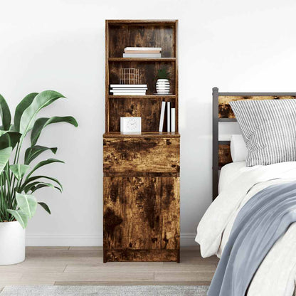 Comodino Rovere Fumo 39x35x125 cm in Legno Multistrato