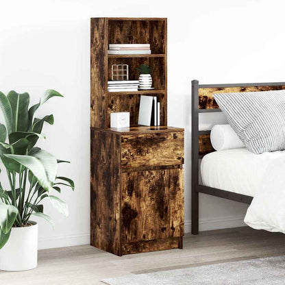 Comodino Rovere Fumo 39x35x125 cm in Legno Multistrato