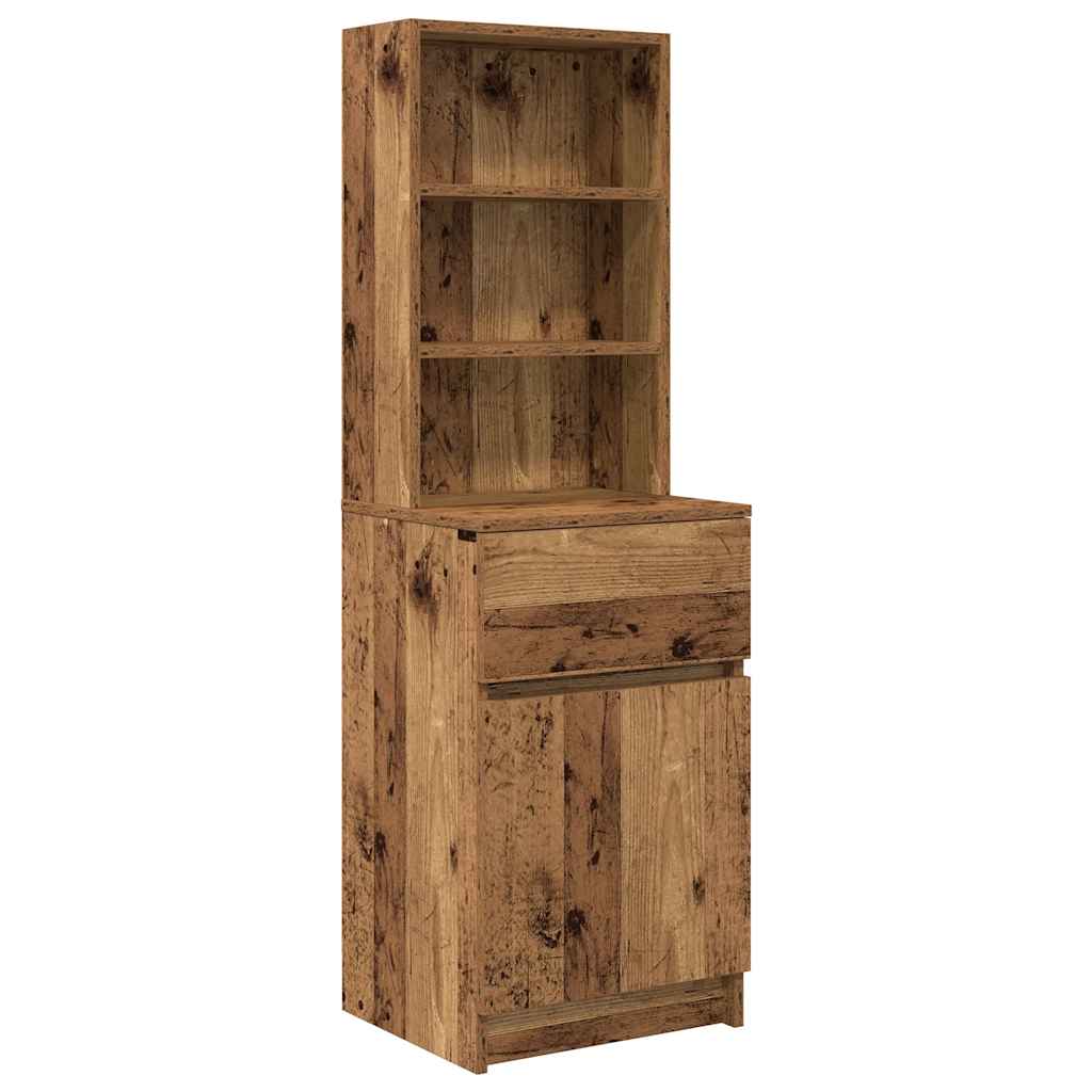 Comodino Legno Antico 39x35x125 cm in Legno Multistrato